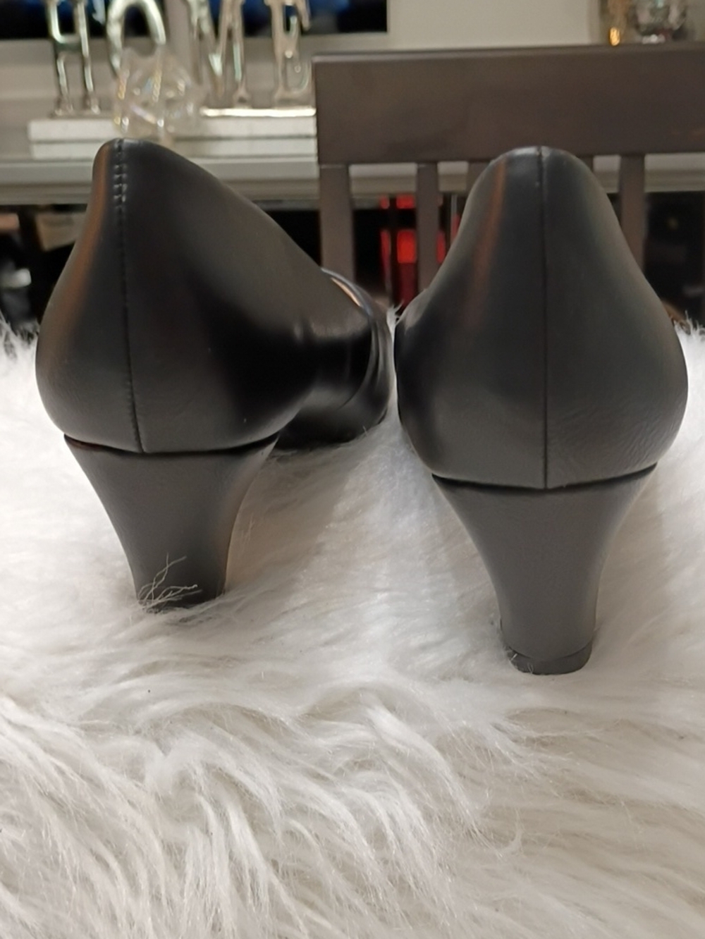 New Journee Collection Luu-M Black Mid-Heel Round-Toe Faux Leather Pumps 8.5 - Picture 10 of 14